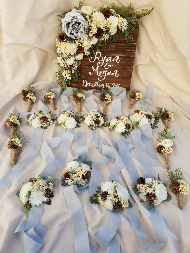 wedding sign plus flowers