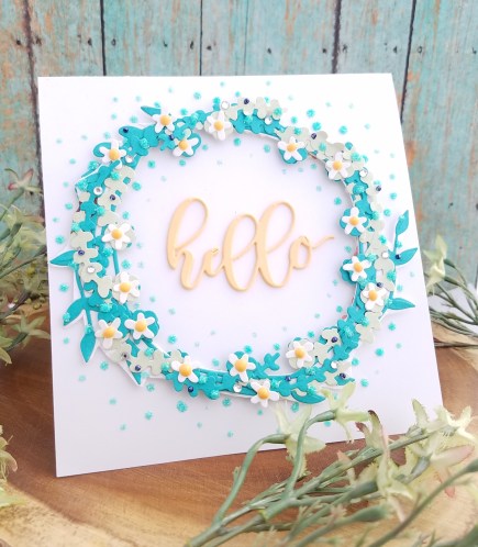 spellbinders wreath card 3